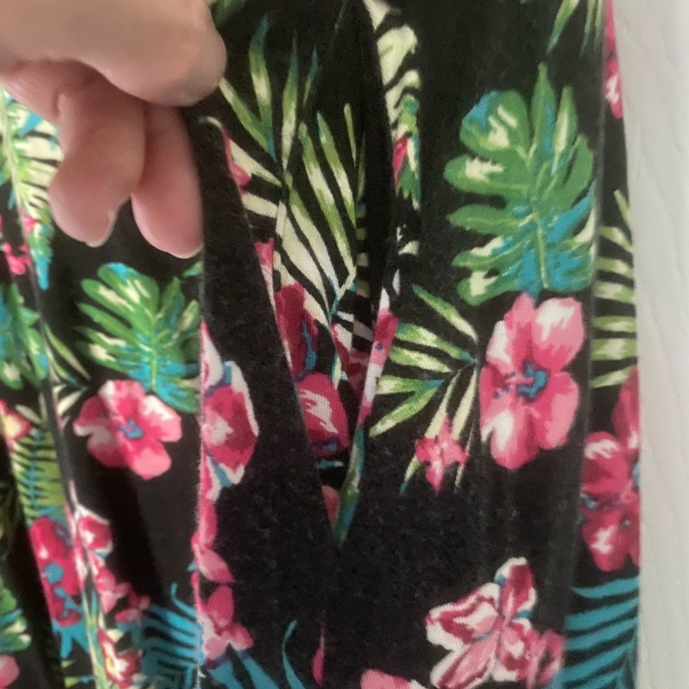 Agnes & Dora Black Floral Dress with Pink & Green Print - Picture 4 of 9